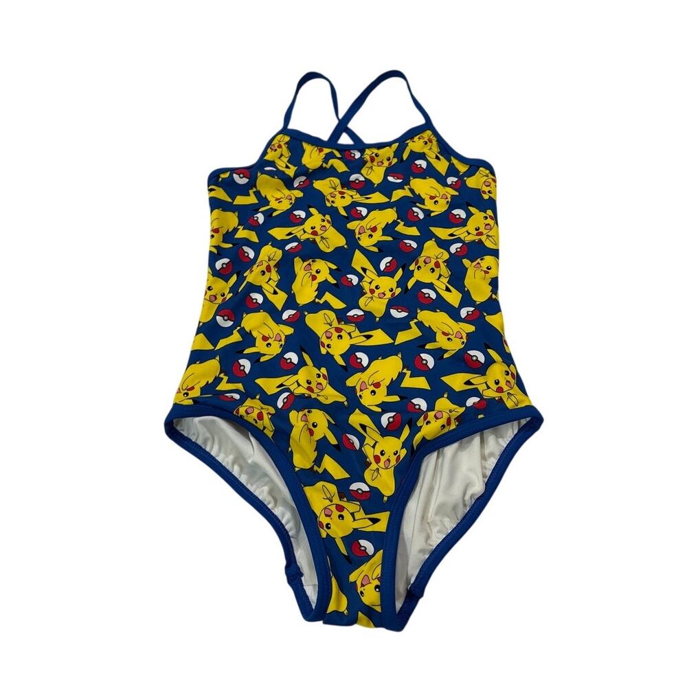 Hanna Andersson Pokémon Girls 10 Pikachu One-Piece Swimsuit Beach Summer Swim